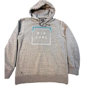 Rip Curl Men's Medium Hoodie Sweatshirt Gray Blue